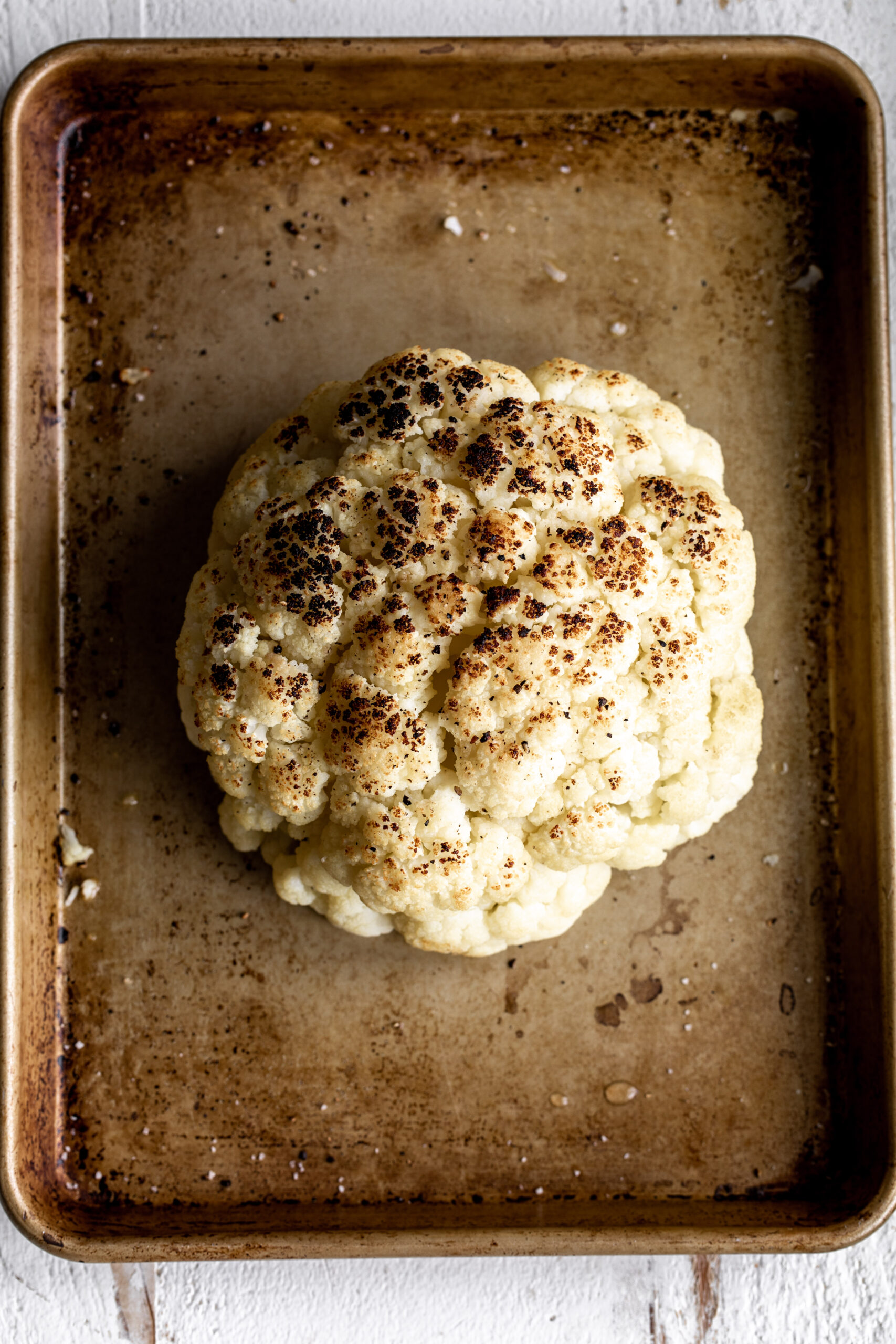 Roasted Cauliflower Pita Cooking with Cocktail Rings