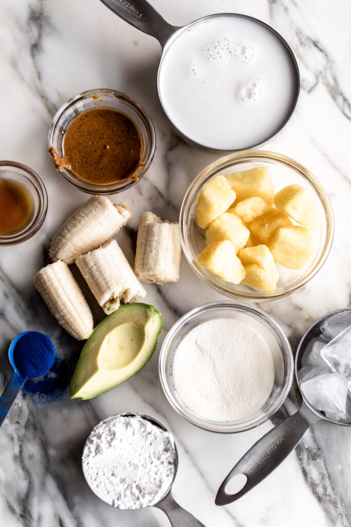 ingredients for Coconut Cloud Smoothie