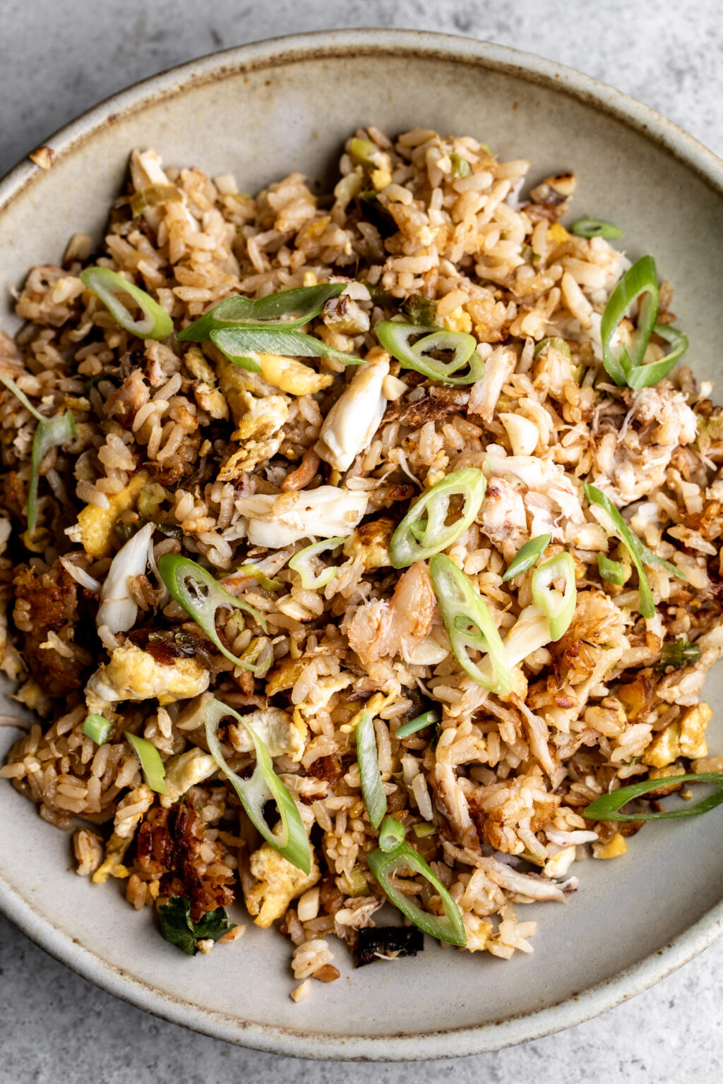Crab Fried Rice Cooking with Cocktail Rings