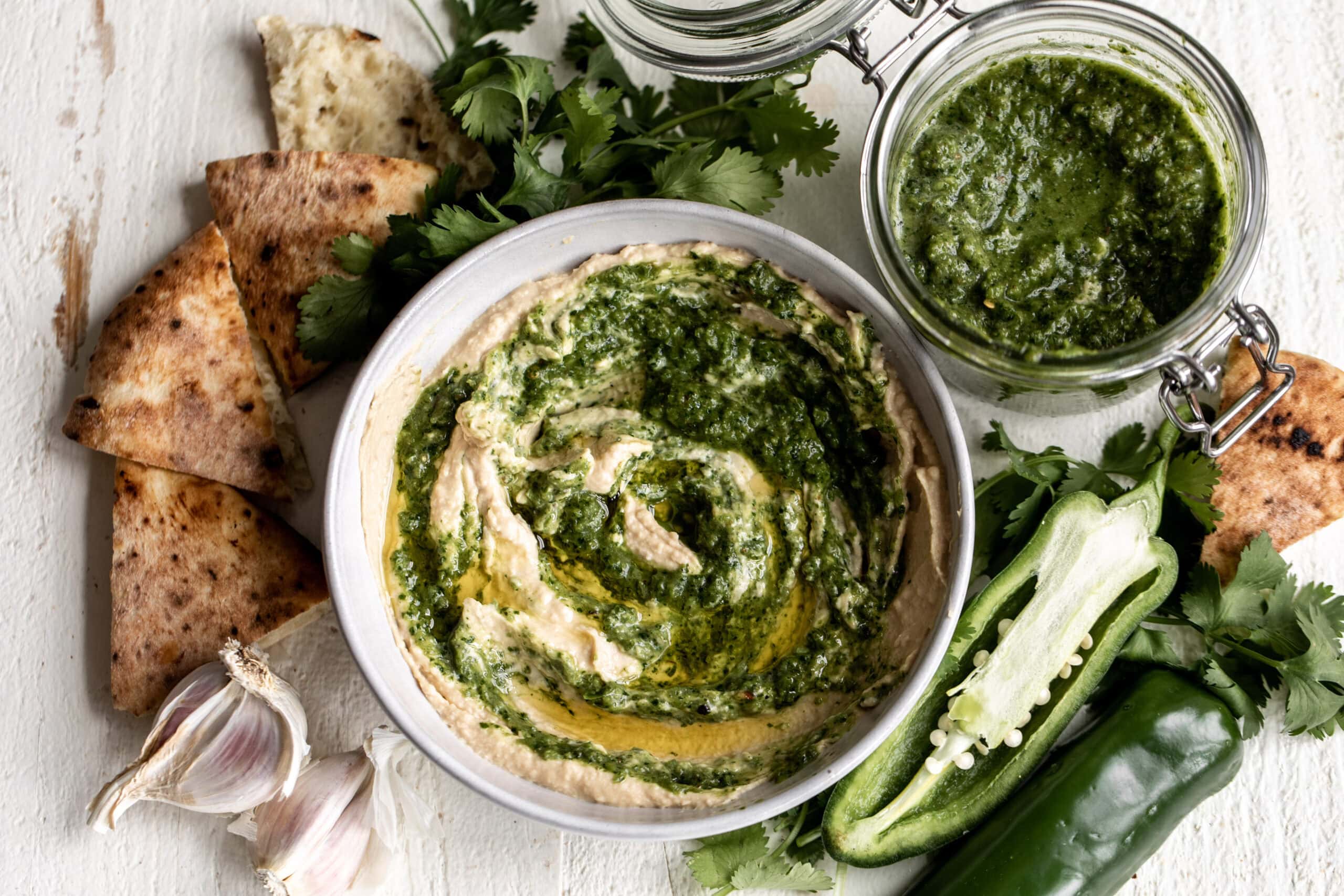 Zhoug Sauce Cooking with Cocktail Rings