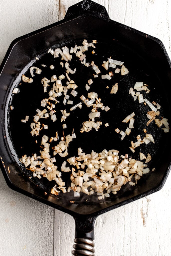 onion ingredients for braised cabbage recipe.