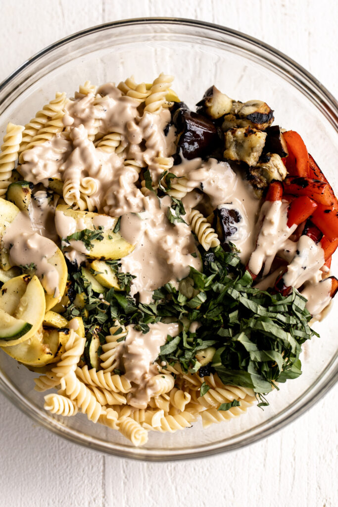 pasta salad with grilled vegetables