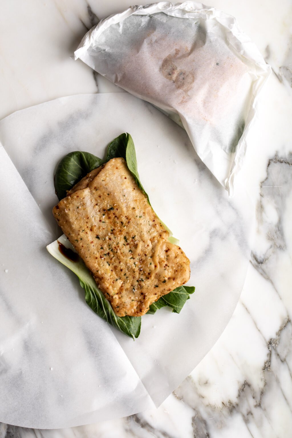 Teriyaki Salmon en Papillote Cooking with Cocktail Rings