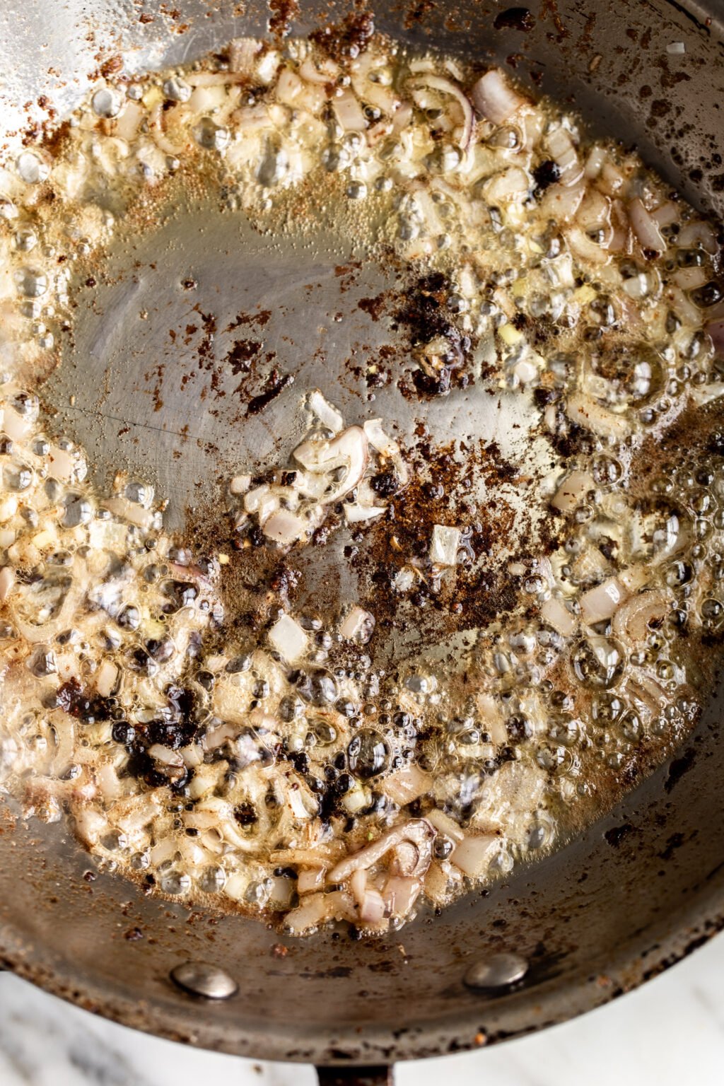 Creamy Seafood Sauce Over Shrimp & Scallops Cooking with Cocktail Rings