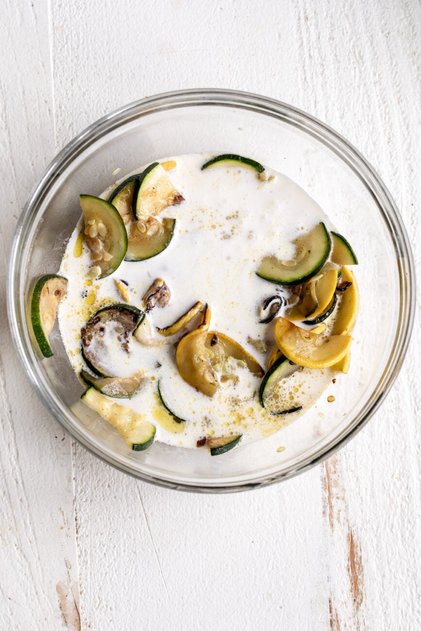 zucchini sauce for Summer Vegetable Risotto.