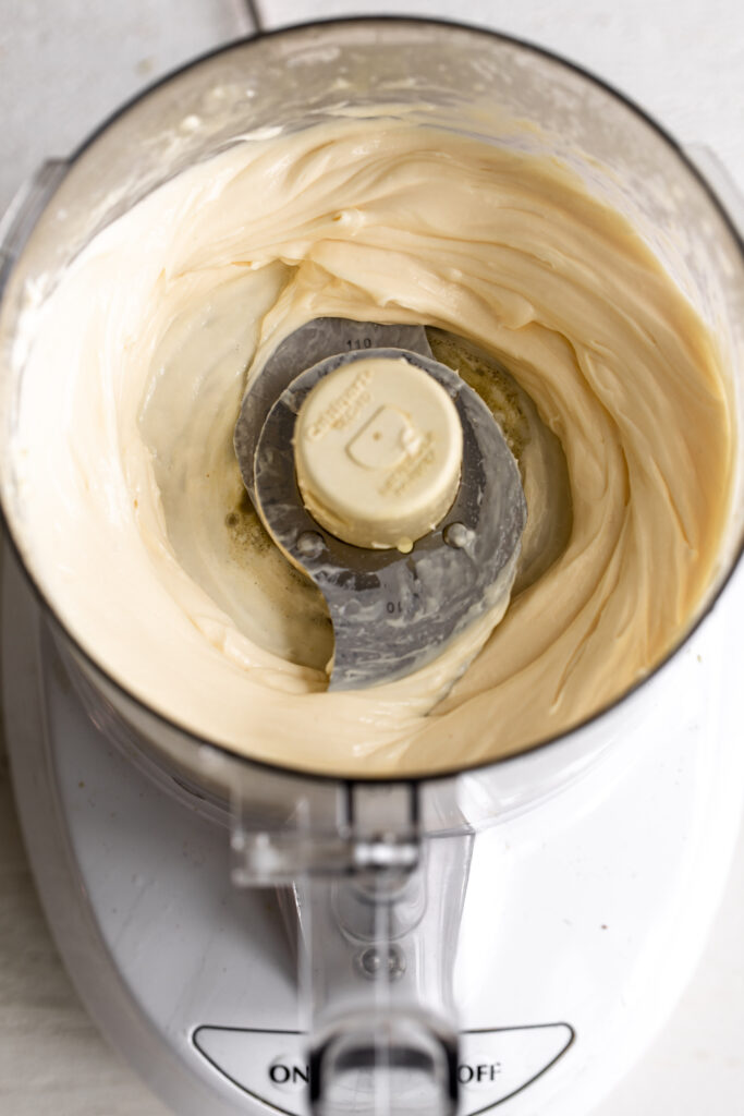 mixing ingredients for homemade mayonnaise 