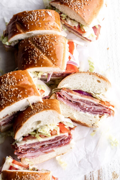 Italian sub sandwich for No Cook Recipes for Summer.