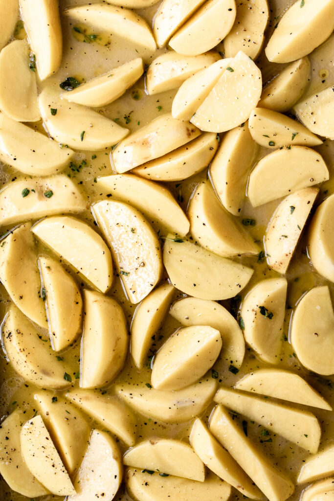 baking potatoes for Lemon Roasted Potatoes