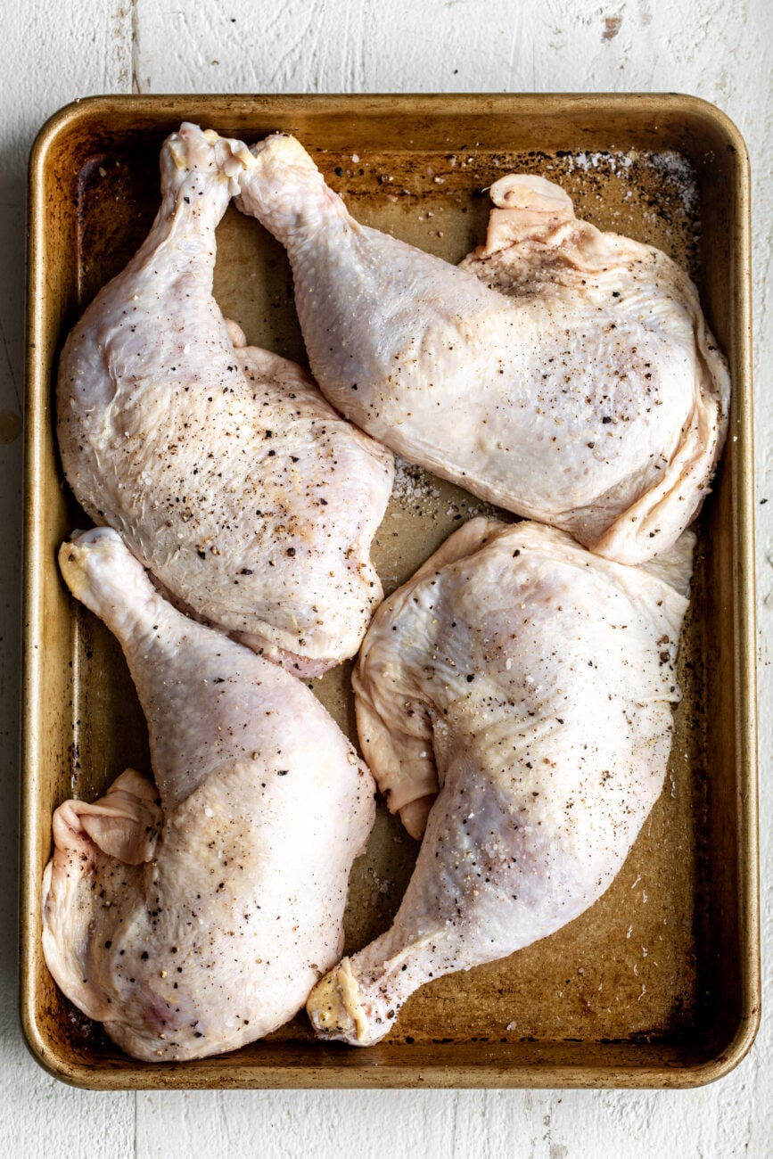 preparing the chicken for the grill for Hot Honey Chicken.