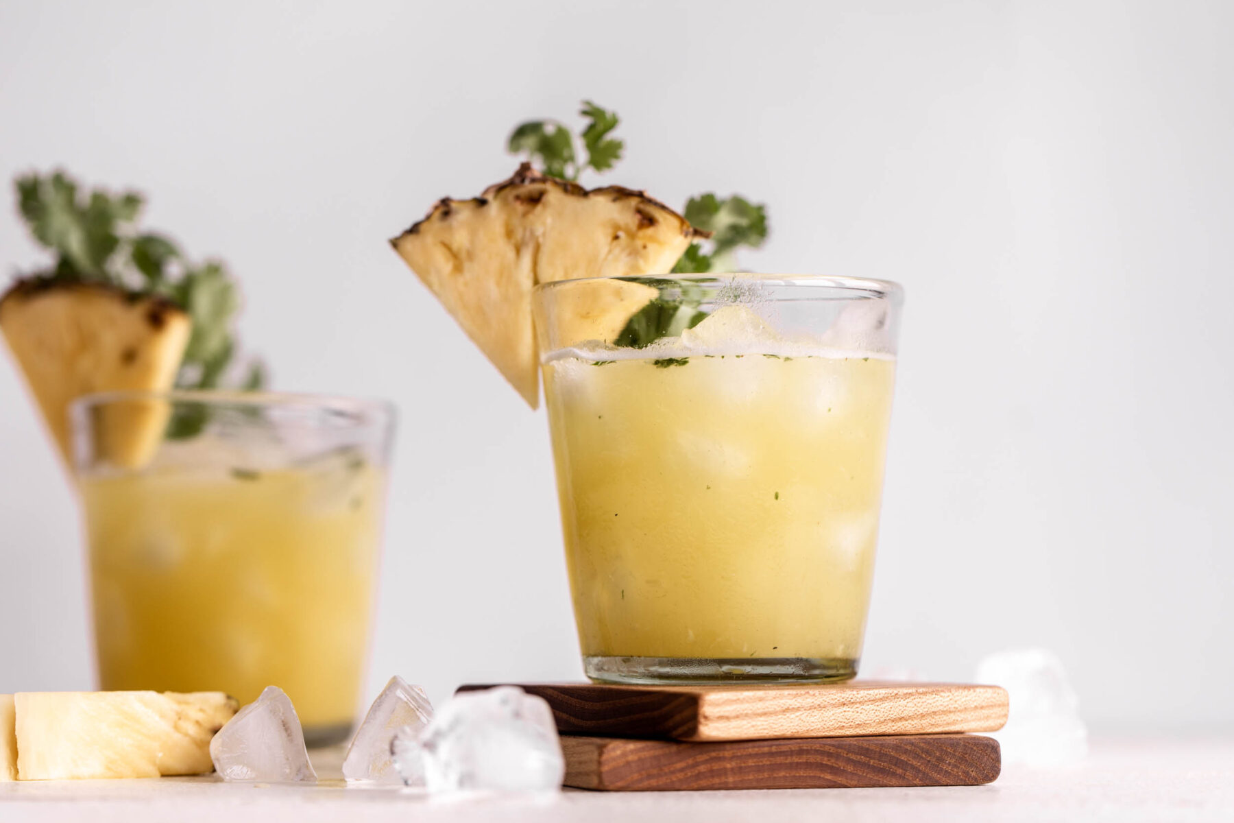 Pineapple ginger smash cocktail.