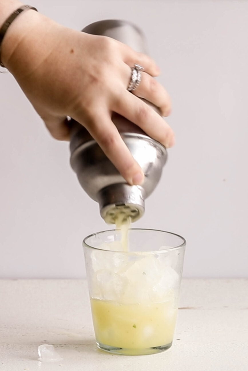 straining and serve the Pineapple Ginger Smash.
