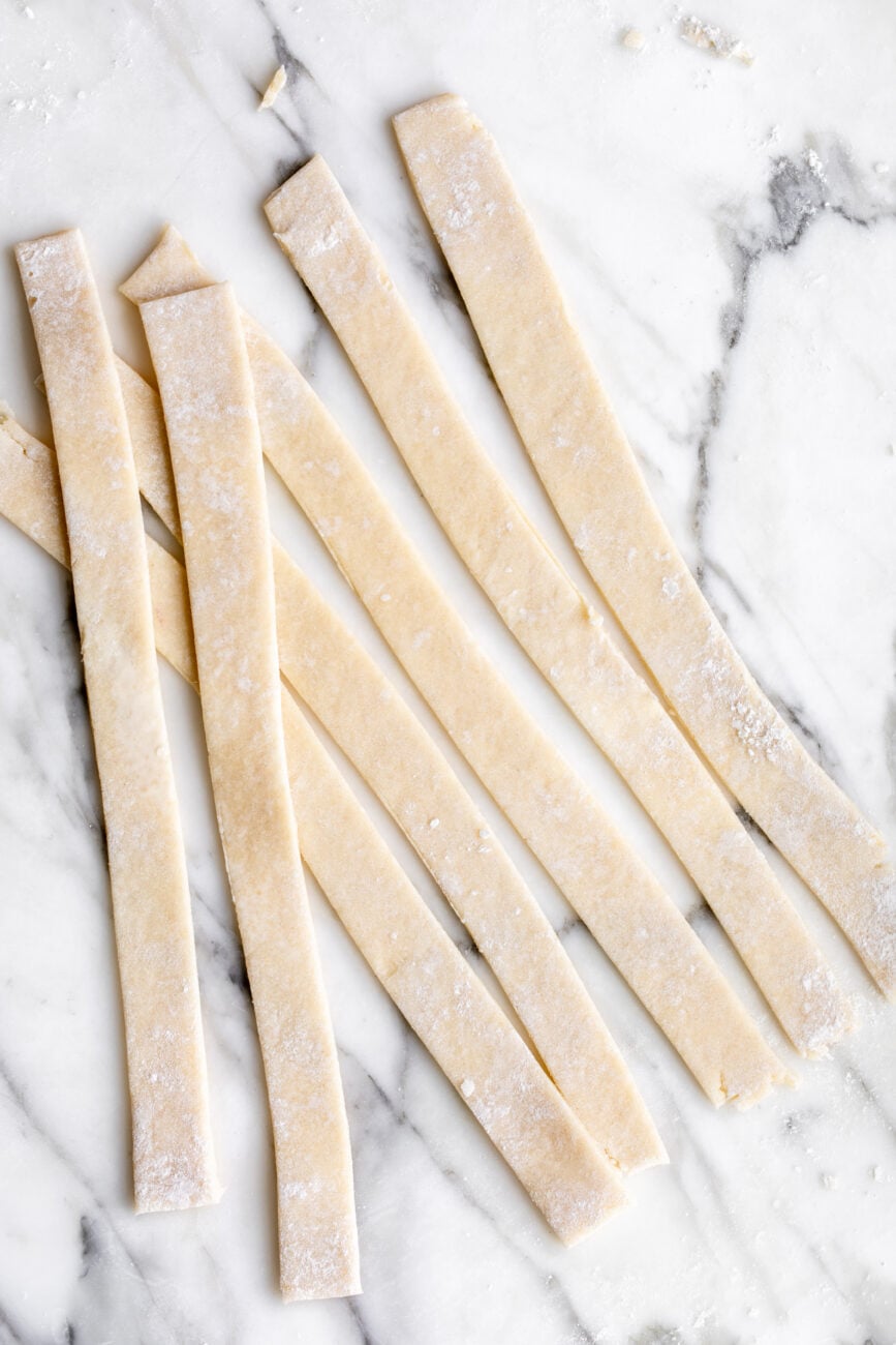 shortbread lattice for top of pie.
