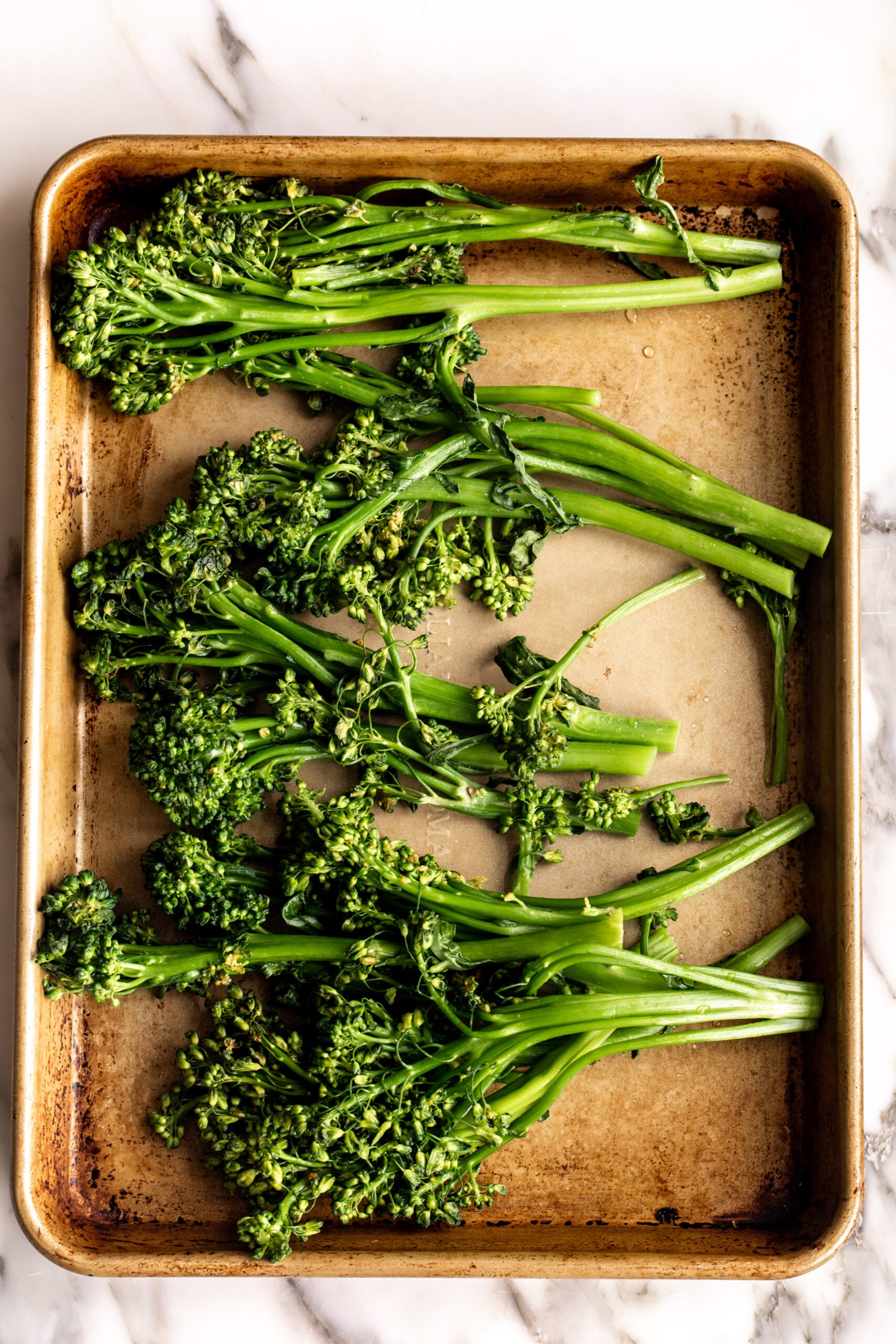 broccolini tossed in olive oil.