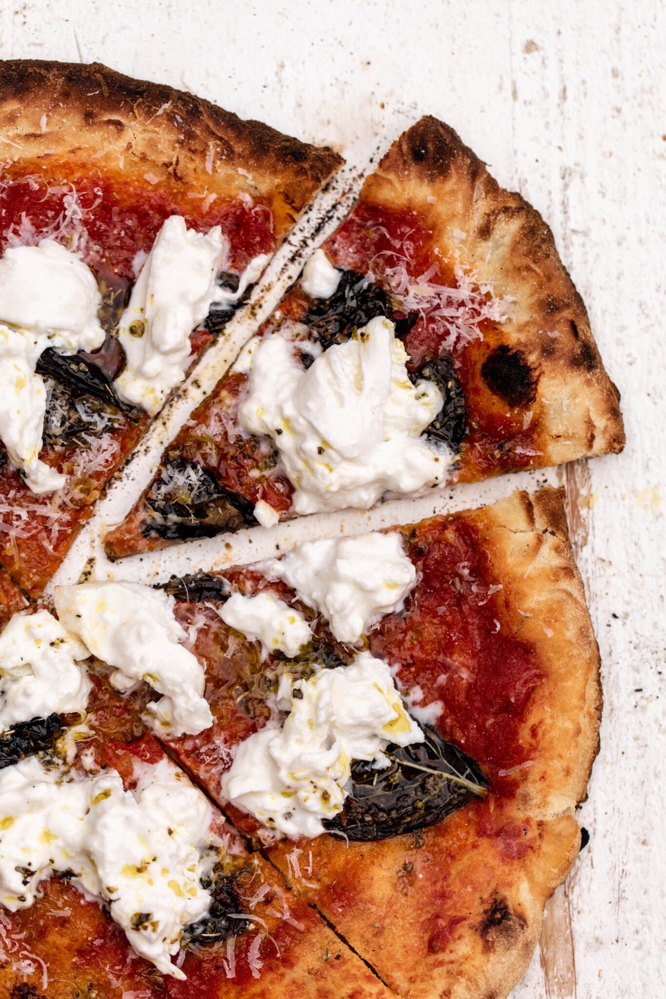 Burrata Pizza Cooking with Cocktail Rings