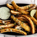corn ribs with tajin and cilantro lime sauce