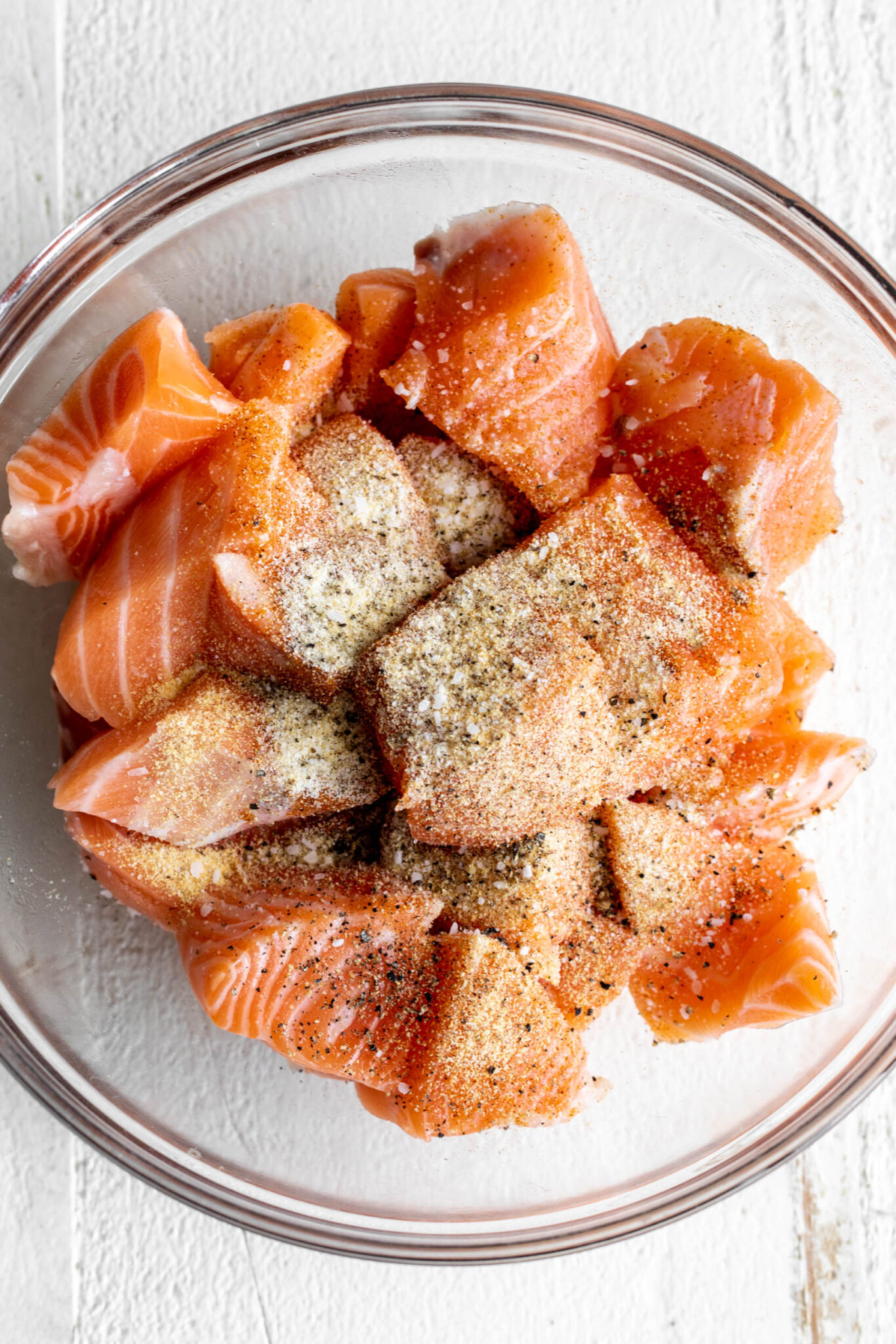 Grilled Salmon Skewers Cooking with Cocktail Rings