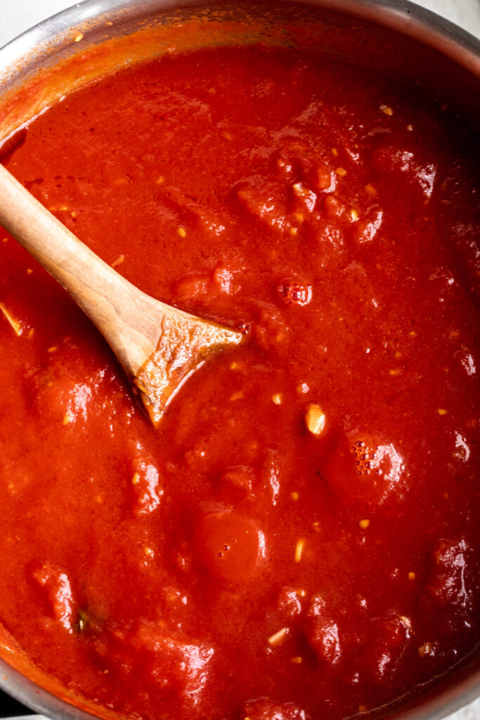 simmered tomato sauce