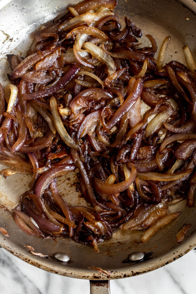 caramelized onions for bacon dip