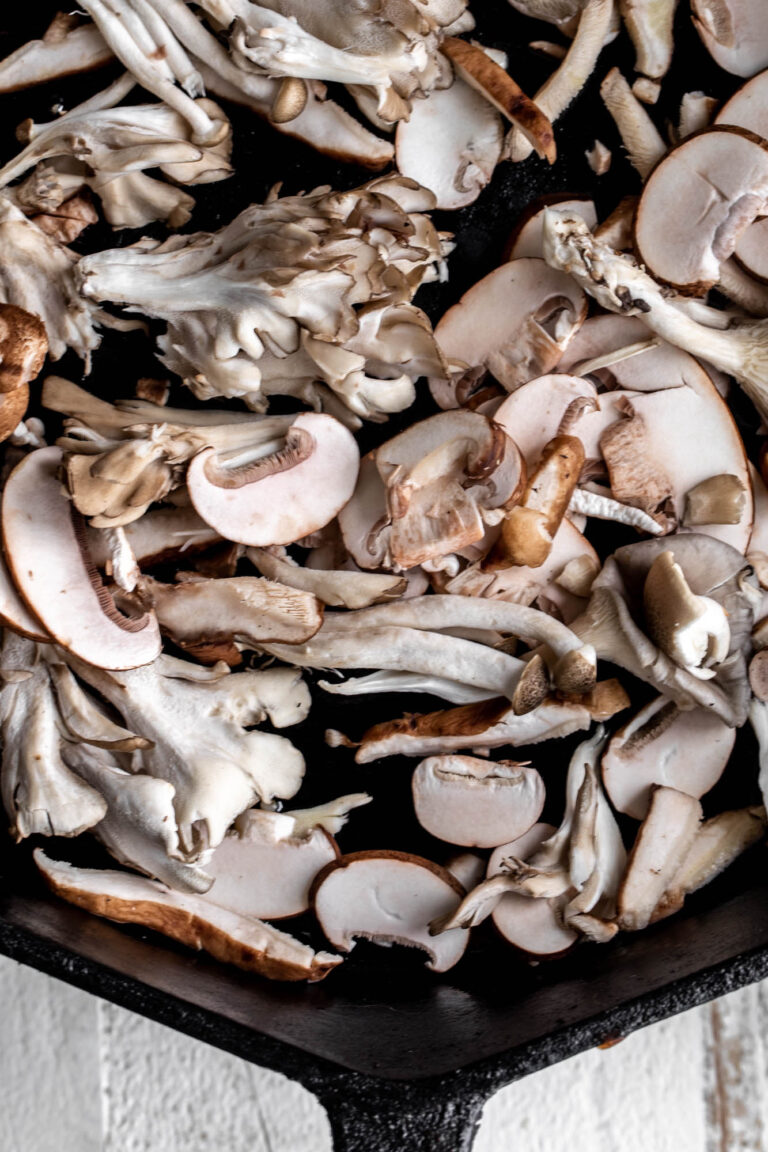 Creamy Mushroom Toast Cooking with Cocktail Rings