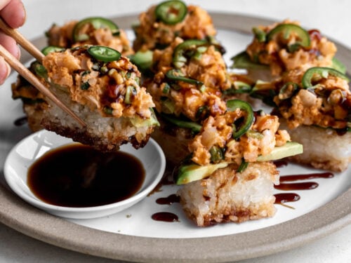 Crispy Rice with Spicy Shrimp Salad