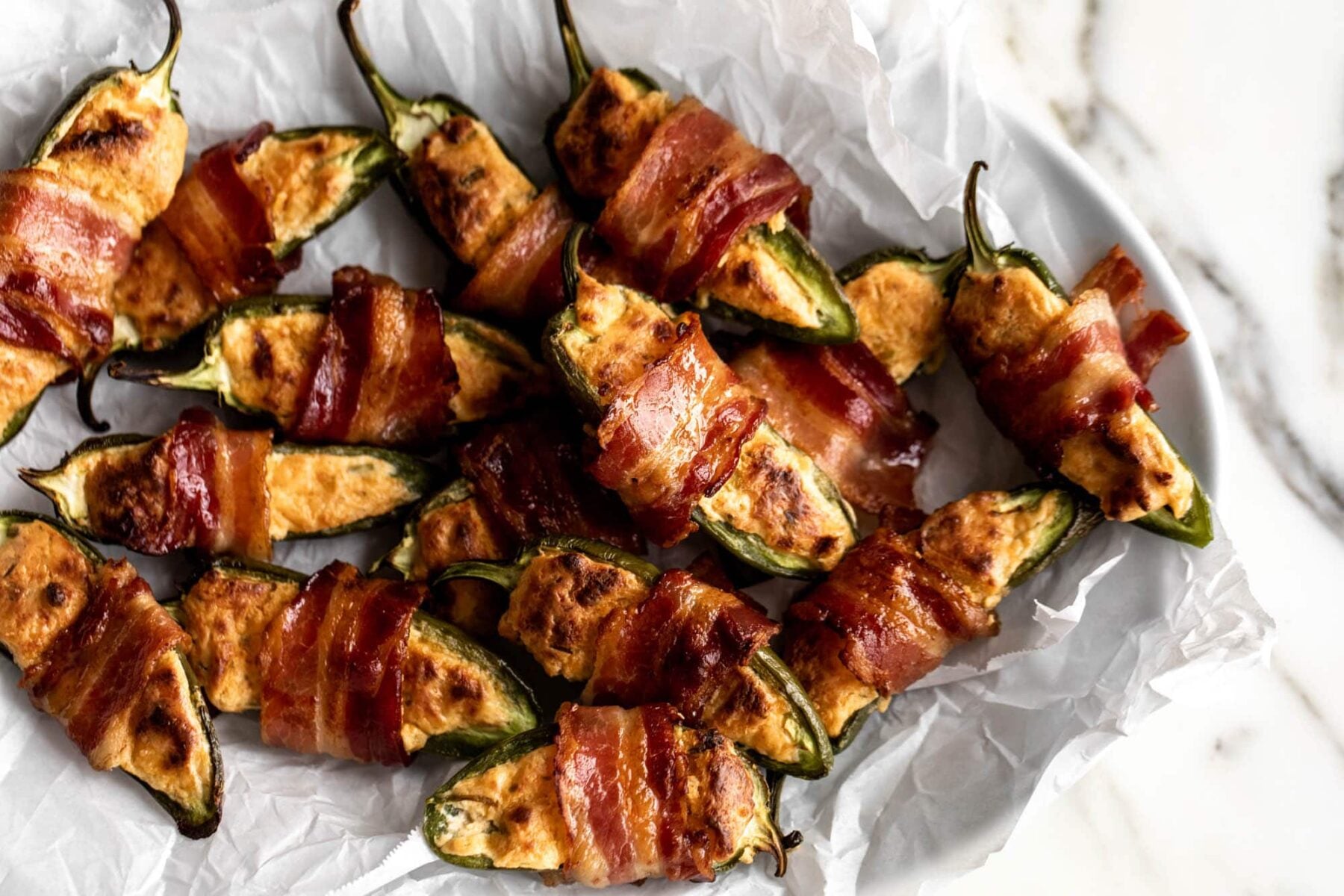bacon wrapped jalapeño poppers.