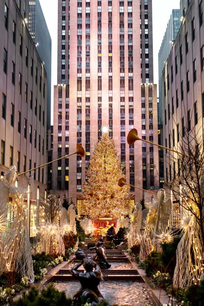 tree at rockefeller center Christmas in NYC