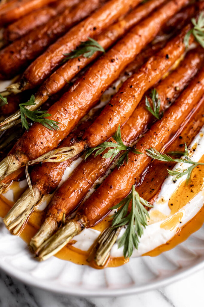 roasted carrots with chili butter and whipped ricotta