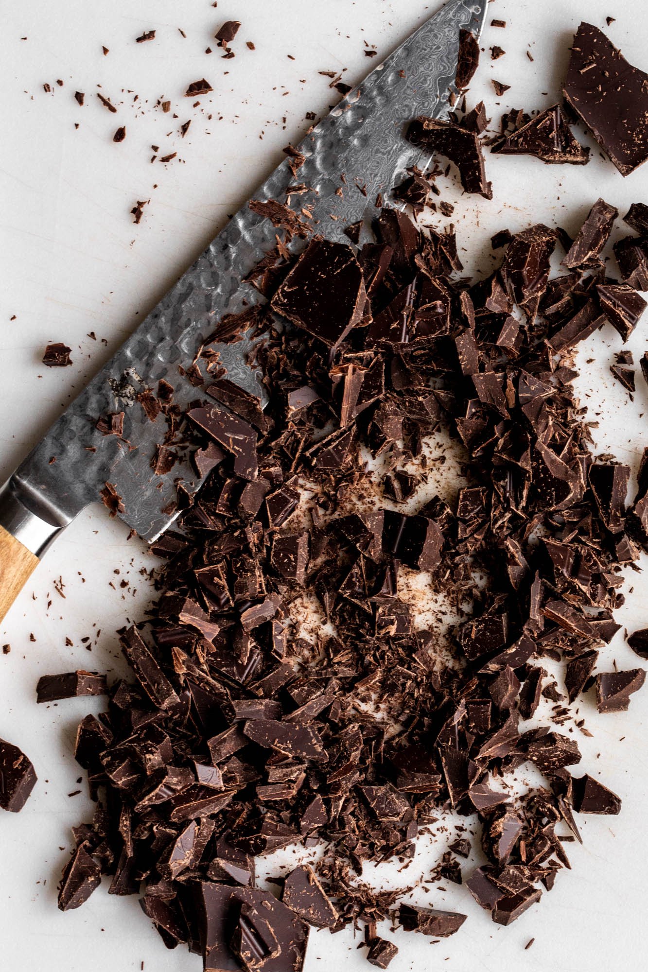 chopped dark chocolate for French Hot Chocolate.