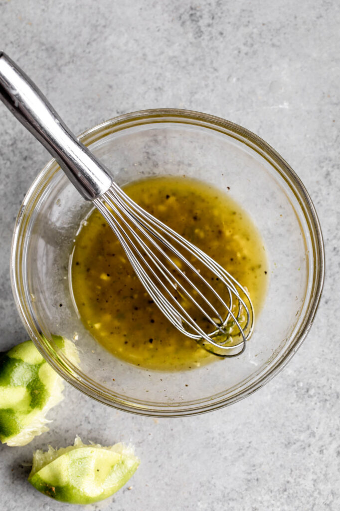 lime and olive oil vinaigrette 