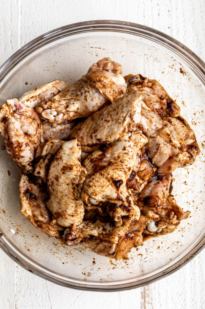 chicken with seasoning for Pickleback Wings
