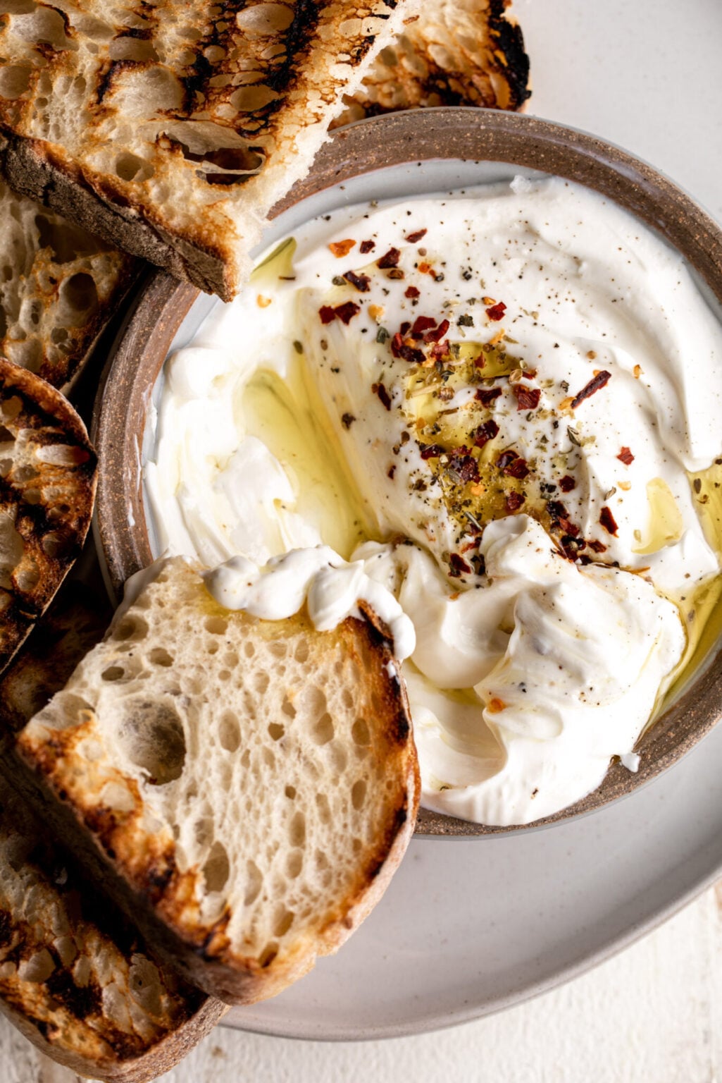 Pepper Ricotta Toast 3-Step Spiced Whipped Ricotta Toast - Cooking with Cocktail Rings