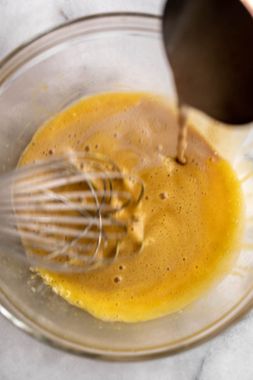 Whisking mixture.