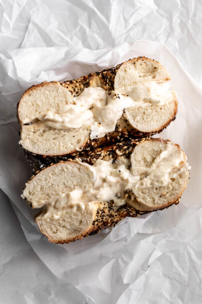 bagel with cream cheese