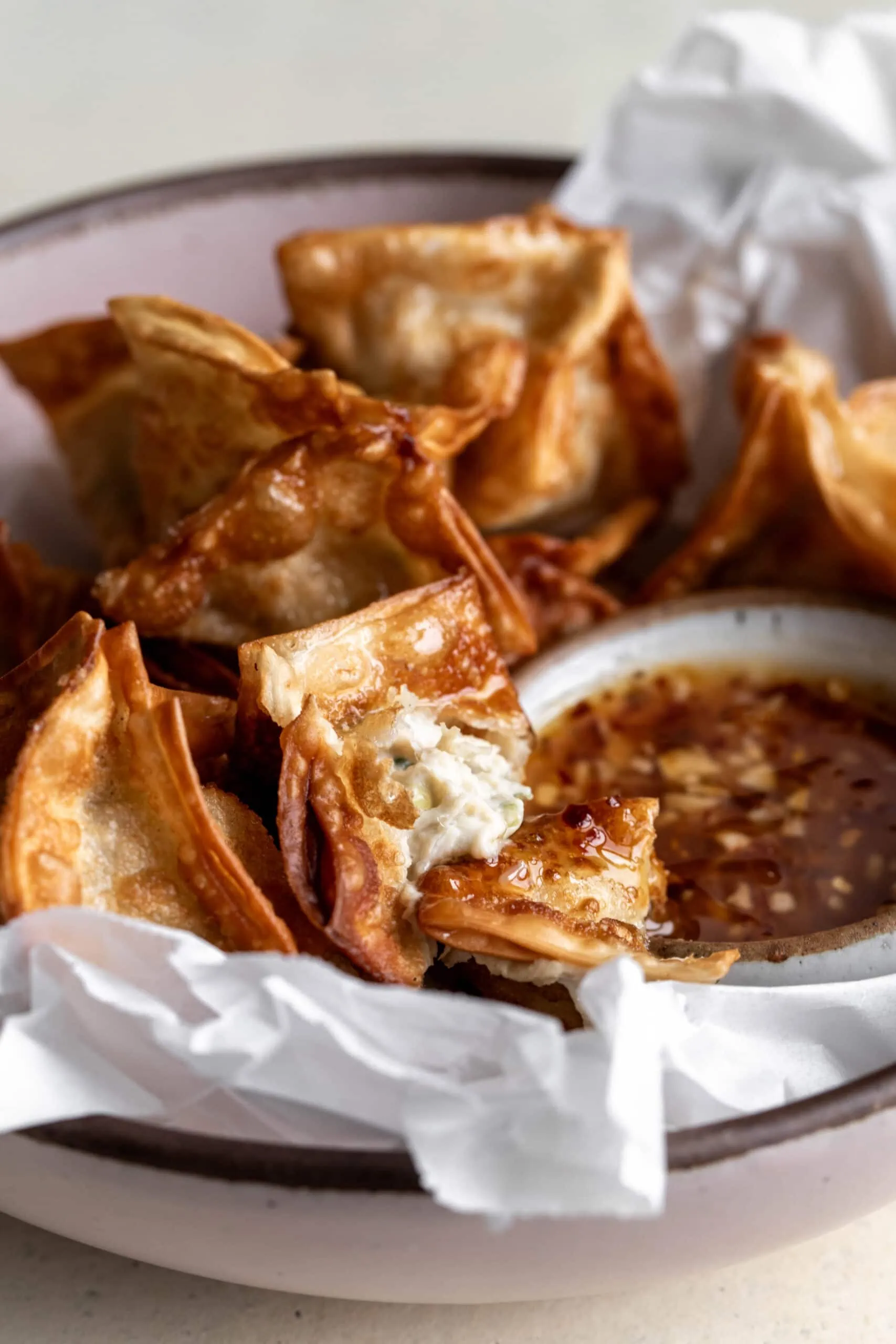 Crab Rangoons with Orange Sweet Chili Sauce - Cooking with Cocktail Rings