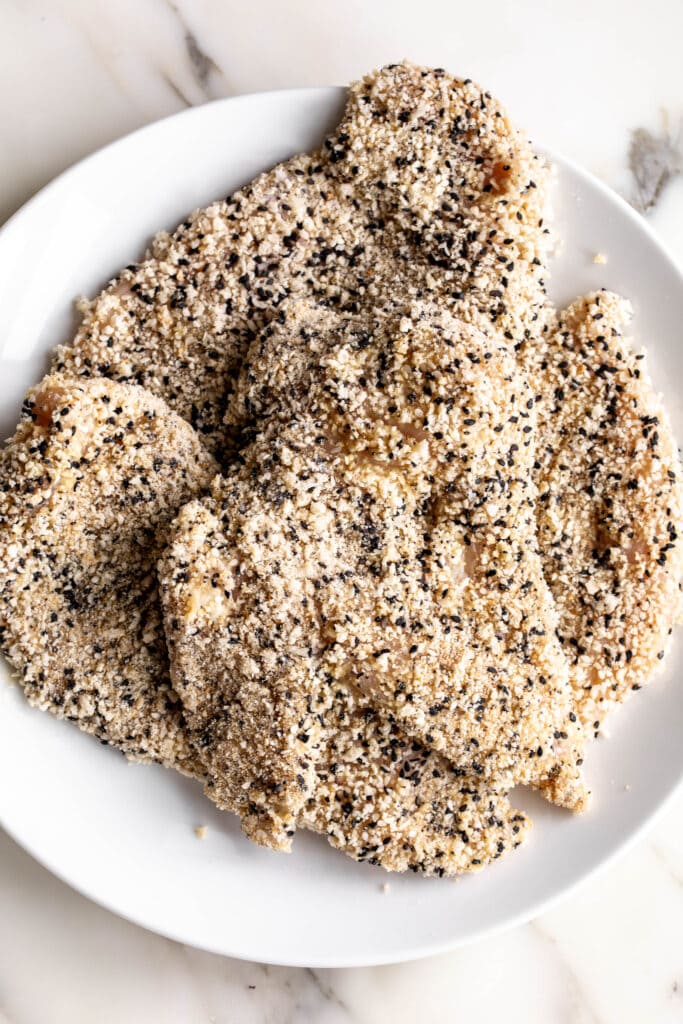 breaded chicken breast cutlets.