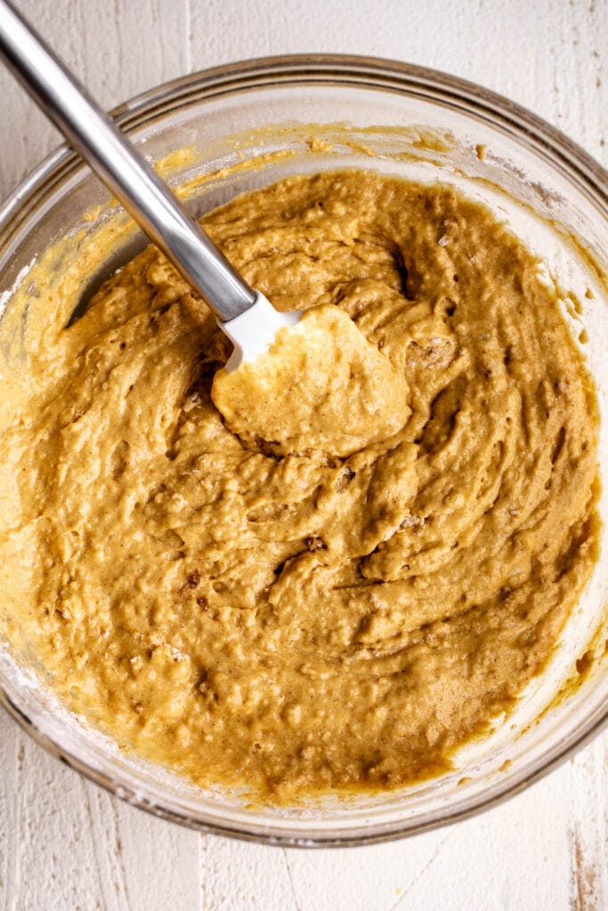 batter for pumpkin waffles.