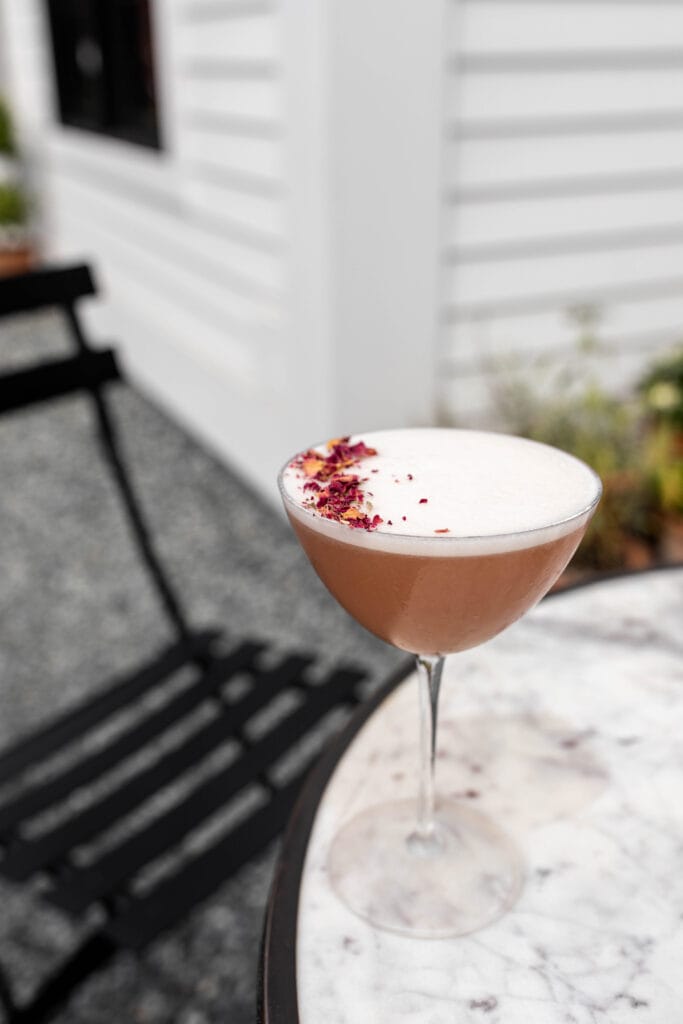 a cocktail drink at Au Comptoir.