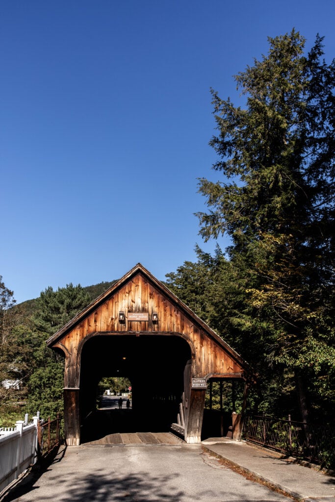 covered bridge woodstock vermont.
