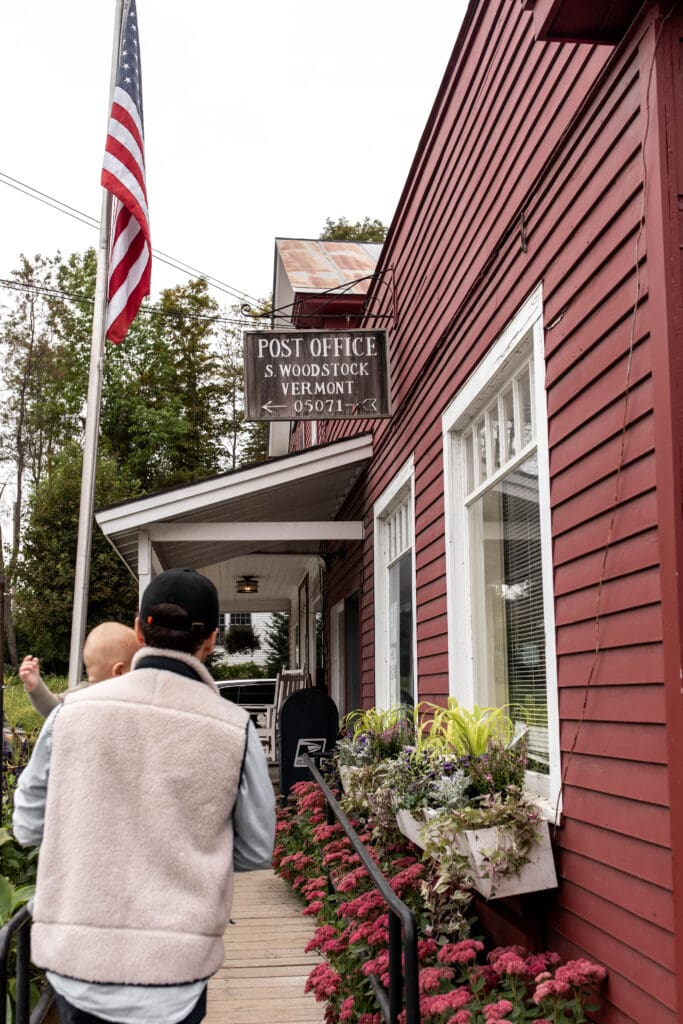 people outside the post office.
