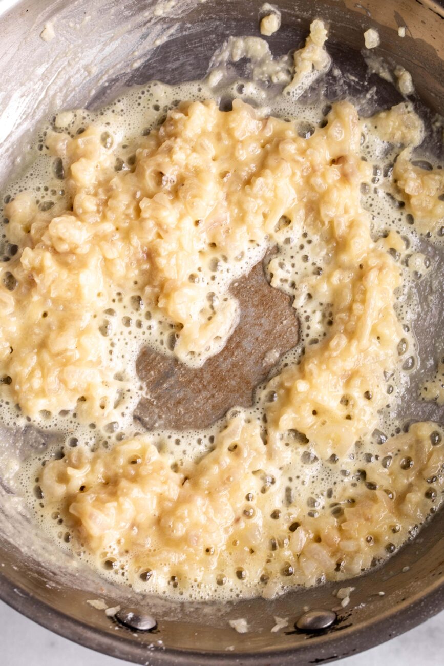 roux for Gnocchi in Blue Cheese Cream Sauce.