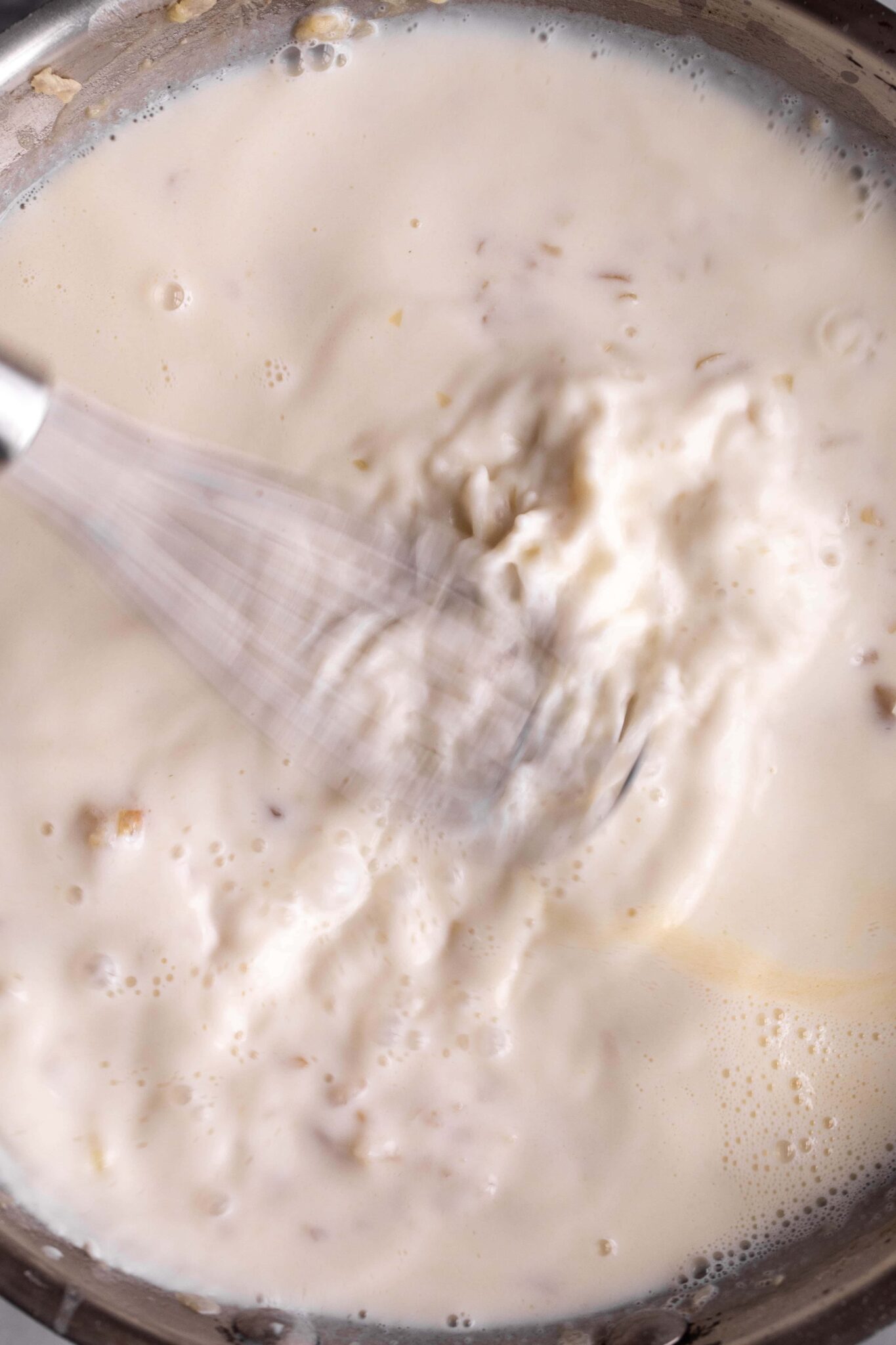 Gnocchi in Blue Cheese Cream Sauce Cooking with Cocktail Rings