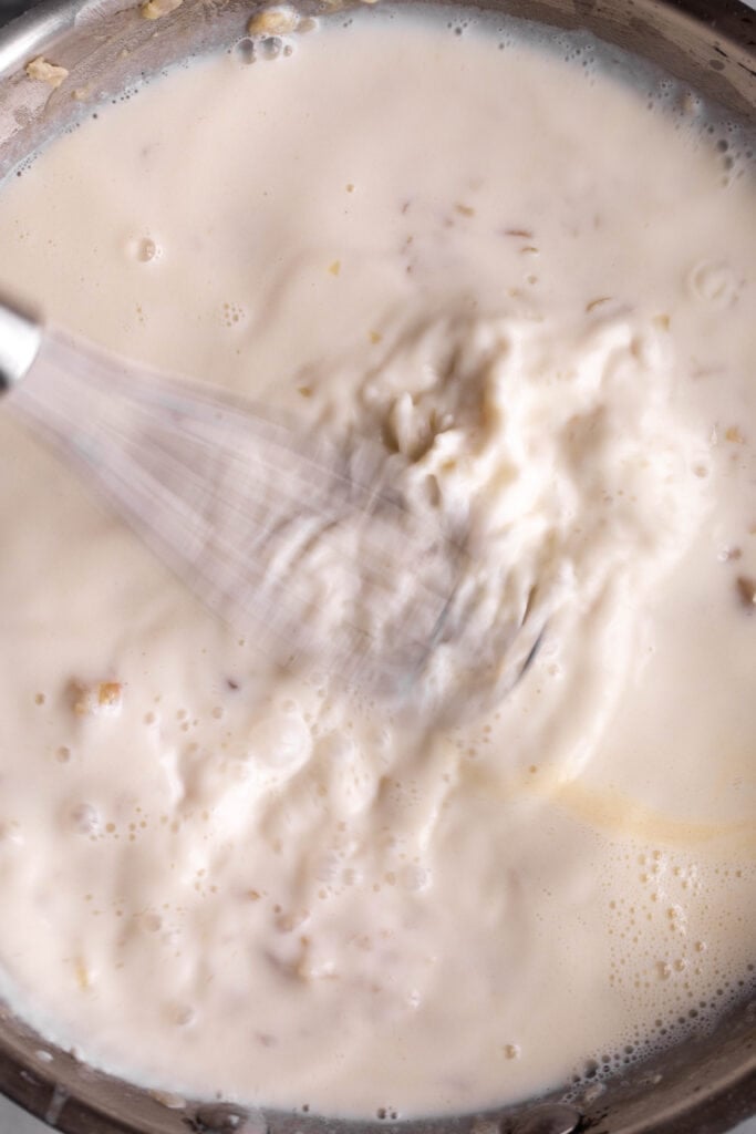 bechamel for Gnocchi in Blue Cheese Cream Sauce.