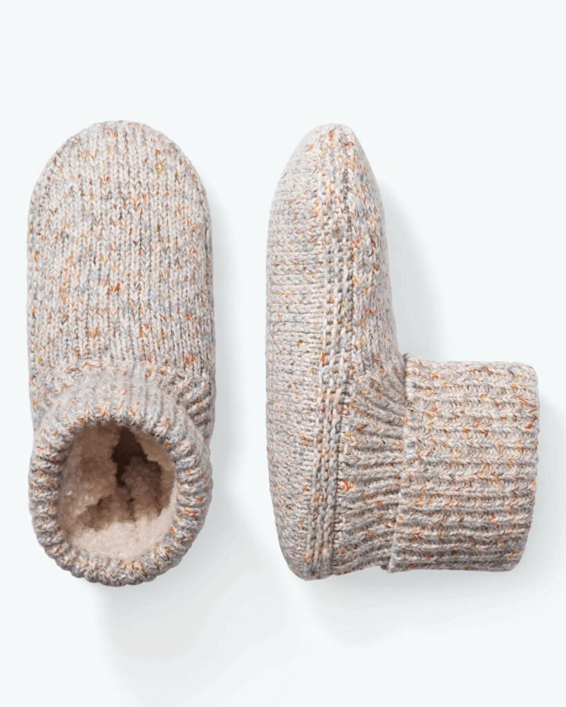 knit booties slippers.