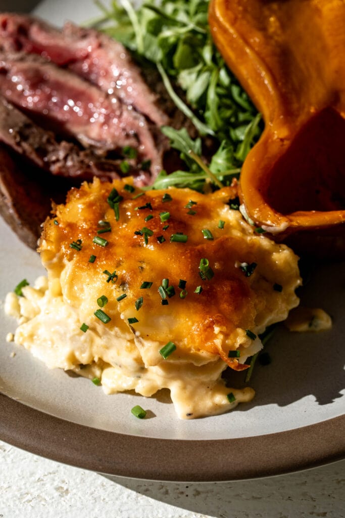 individual cheater cheesy au gratin potatoes.