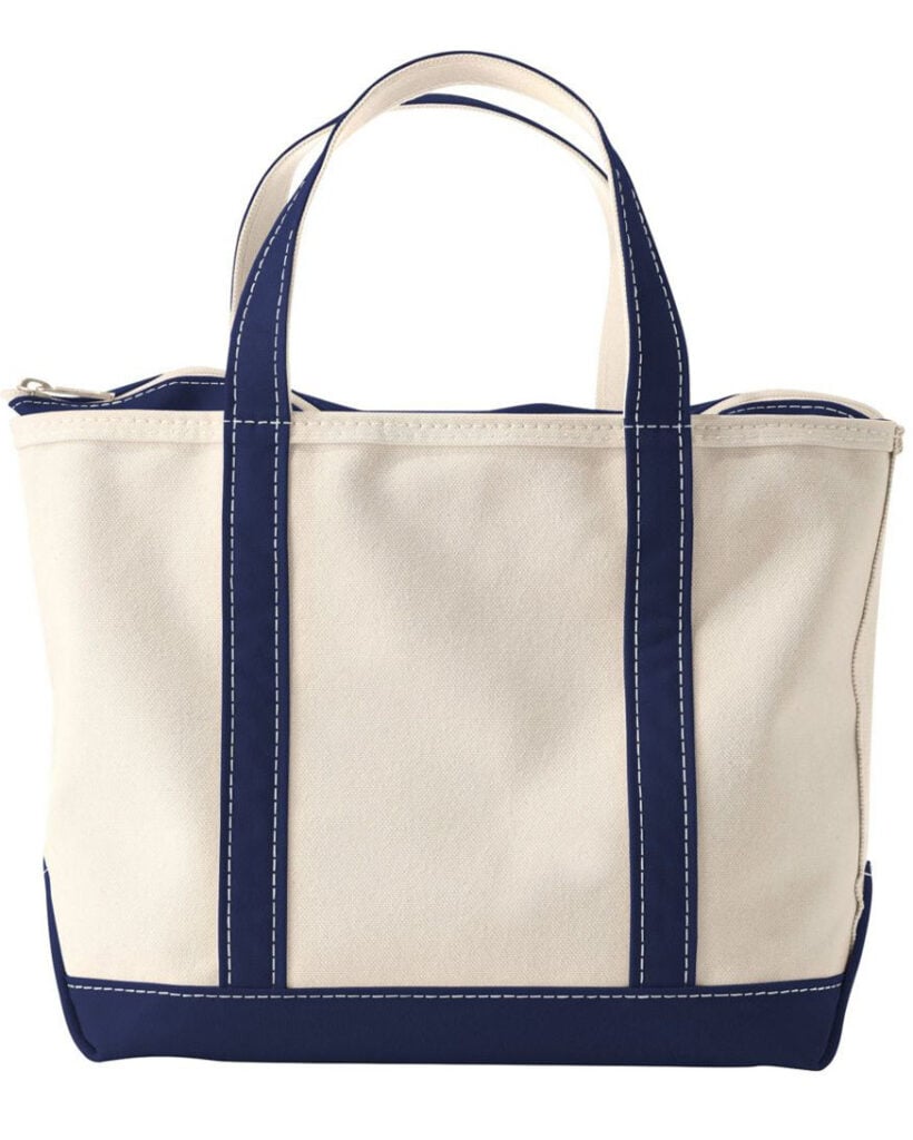 LL bean boat and tote bag.