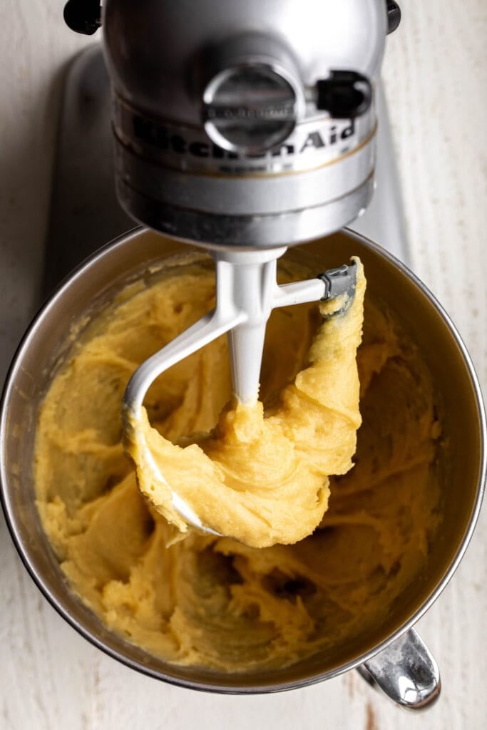 choux pastry with eggs mixed in.