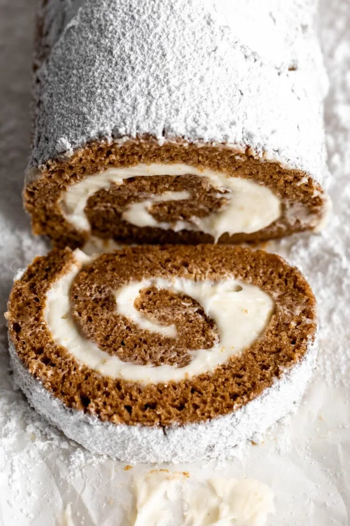 Pumpkin Roll with Cream Cheese Frosting