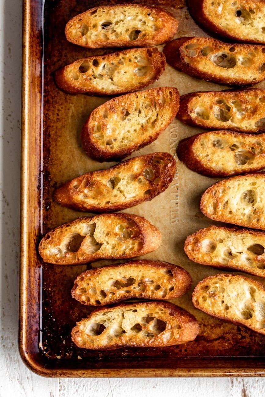 toasted crostini.
