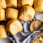 sweet potato pull apart dinner rolls with whipped cane sugar butter.