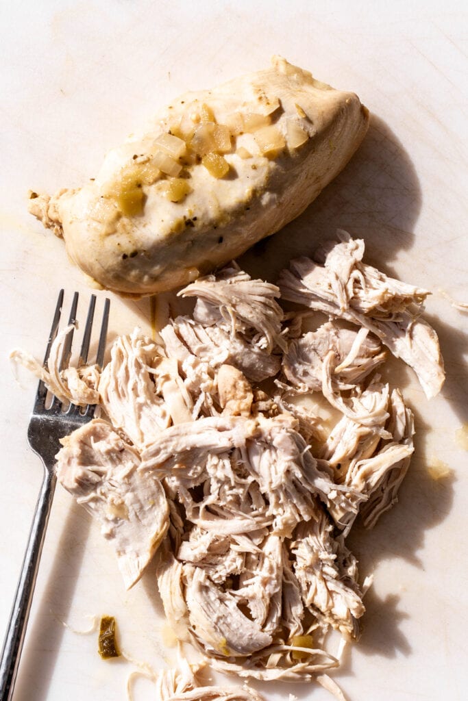 shredded chicken breasts.